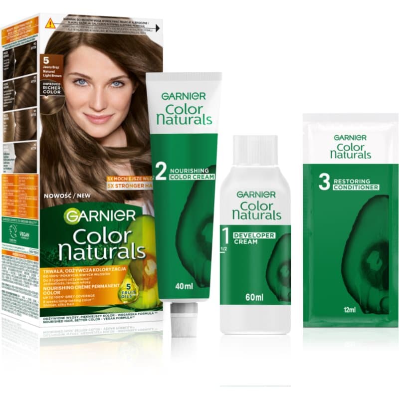 Color Naturals farba do włosów odcień 5 Jasny Brąz