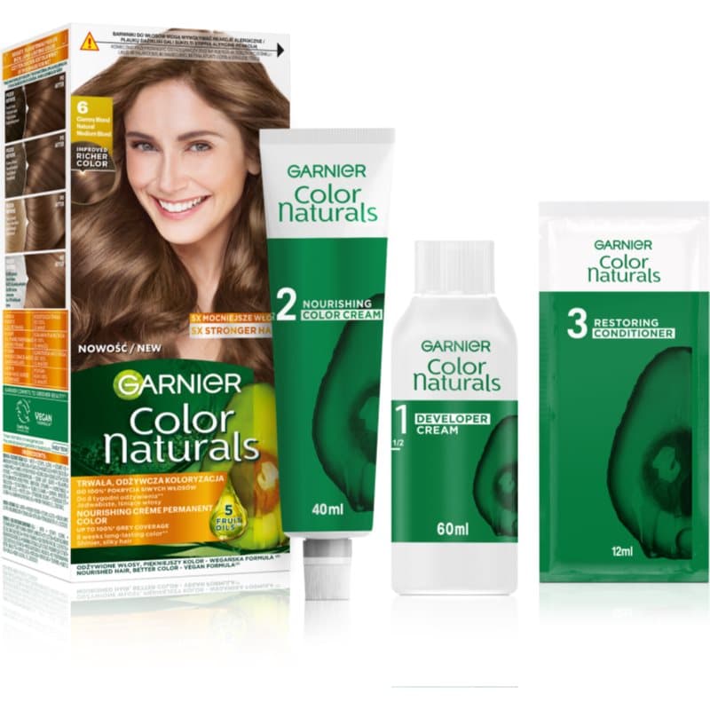 Color Naturals odżywcza farba do włosów 6 Ciemny Blond