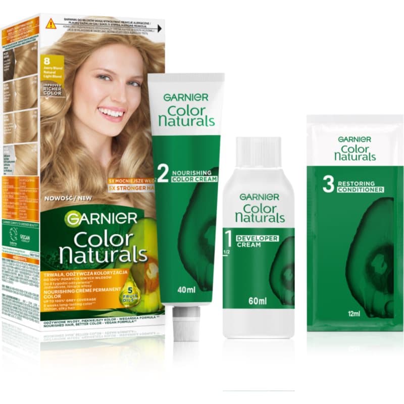 Color Naturals Creme krem koloryzujący do włosów 8 Jasny Blond