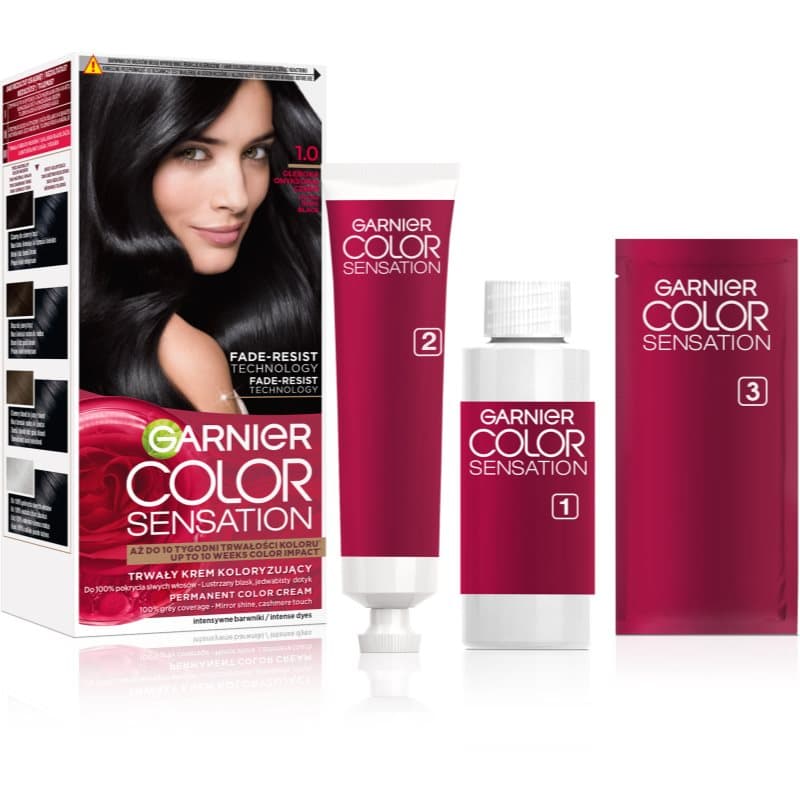Color Sensation farba do włosów odcień 1.0 Głęboka Onyksowa Czerń