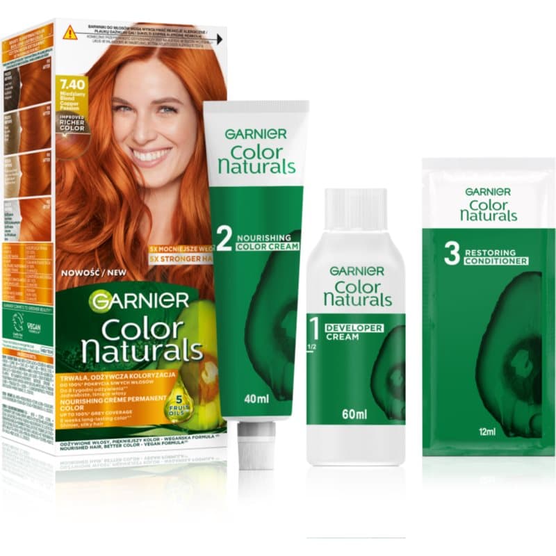 Color Naturals odżywcza farba do włosów 7.40 Miedziany Blond
