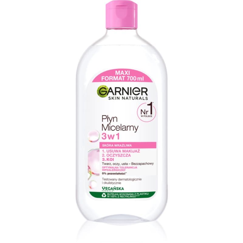 Skin Naturals Płyn Micelarny 3w1 woda micelarna dla cery wrażliwej