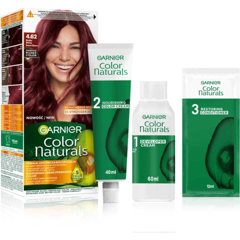 Color Naturals farba do włosów odcień 4.62 Słodka Wiśnia