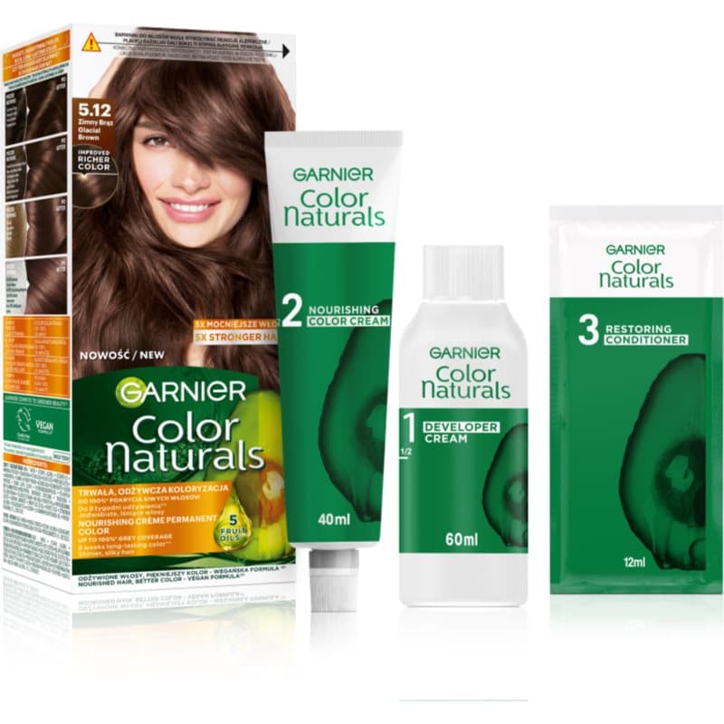 Color Naturals odżywcza farba do włosów 5.12 Zimny Brąz