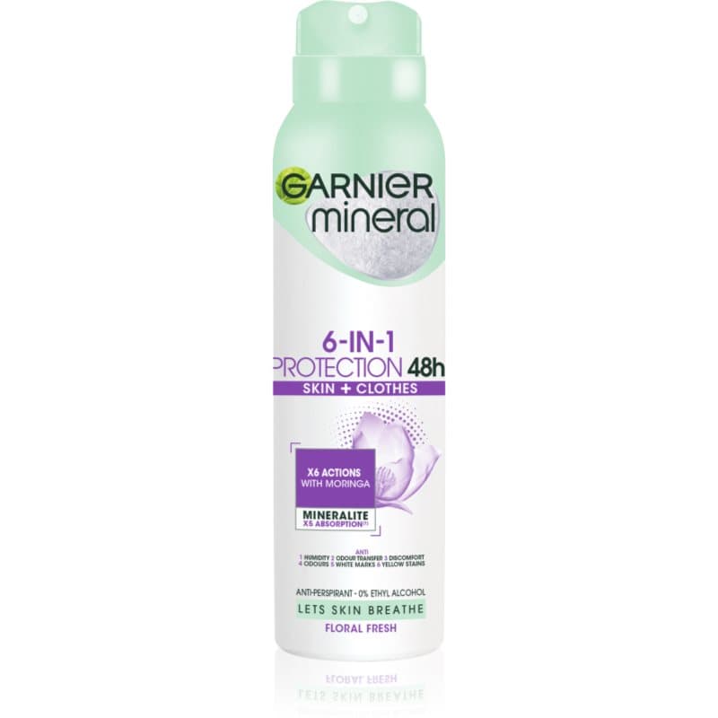 Mineral - 6-in-1 Protection 48h - Floral Fresh - Anti-Perspirant - Antyperspirant w sprayu dla kobiet -