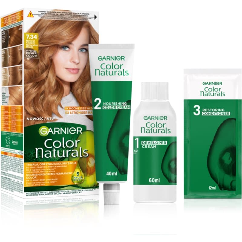 Color Naturals Creme trwała koloryzacja 7.34 Naturalna Miedź