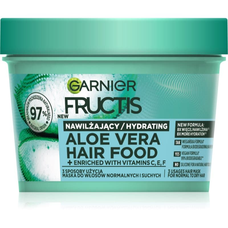 Fructis Aloe Vera Hair Food maseczka nawilżająca do włosów normalnych i suchych
