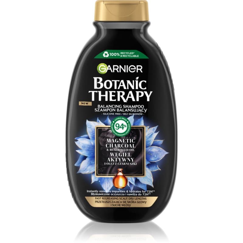 Botanic Therapy Magnetic Charcoal szampon do przetłuszczającej się skóry głowy i suchych końcówek