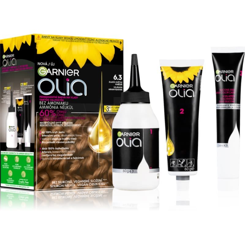 Olia Big Kit trwała farba do włosów odcień 6.3 Gold Light Brown