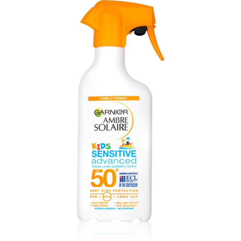 Ambre Solaire Sensitive Advanced ochronny spray dla dzieci SPF 50+