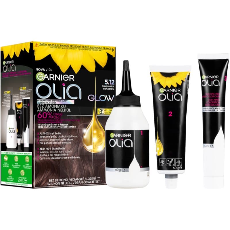 Olia Big Kit trwała farba do włosów odcień 5.12 Iridescent Brown