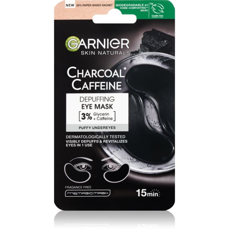 Textil Masks Charcoal Caffeine maseczka do okolic oczu z aktywnym węglem