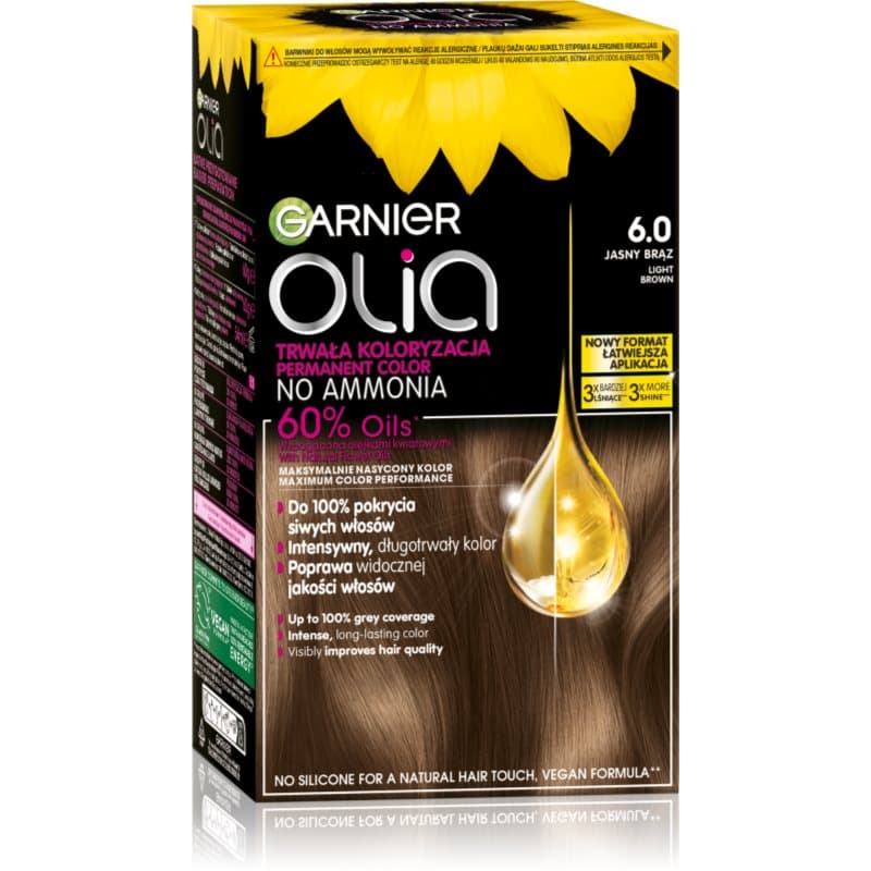 Olia Big Kit trwała farba do włosów odcień 6.0 Light Brown