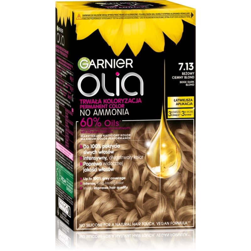 Olia Big Kit trwała farba do włosów odcień 7.13 Beige Dark Blond