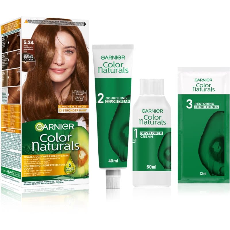 Color Naturals farba do włosów odcień 5.34 Golden Chestnut Brown