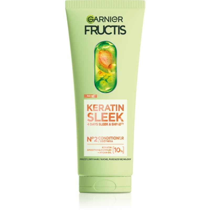 Fructis Keratin Sleek odżywka keratynowa do nabłyszczania i zmiękczania włosów