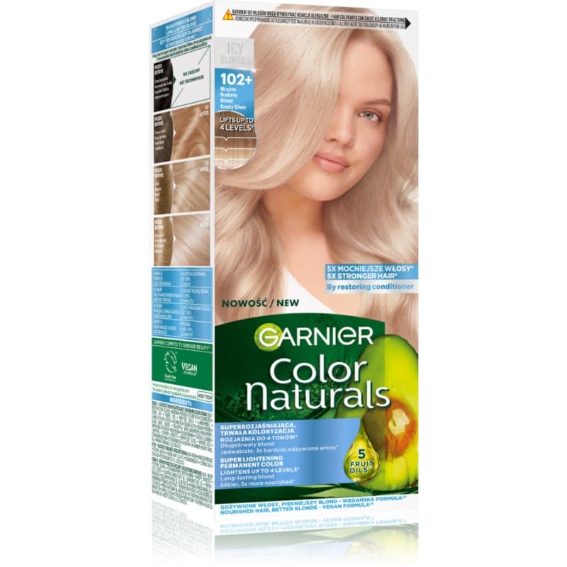 Color Naturals farba do włosów odcień 102+ Mroźny Srebrny Blond