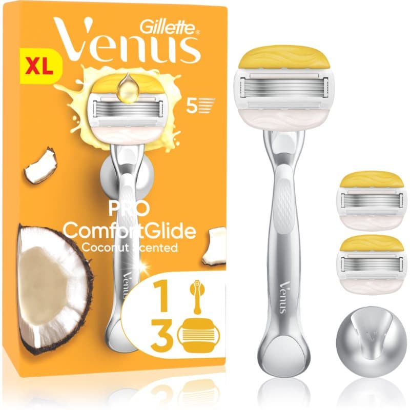 Venus PRO ComfortGlide Coconut golarka damska z uchwytem do prysznica + ostrza zapasowe