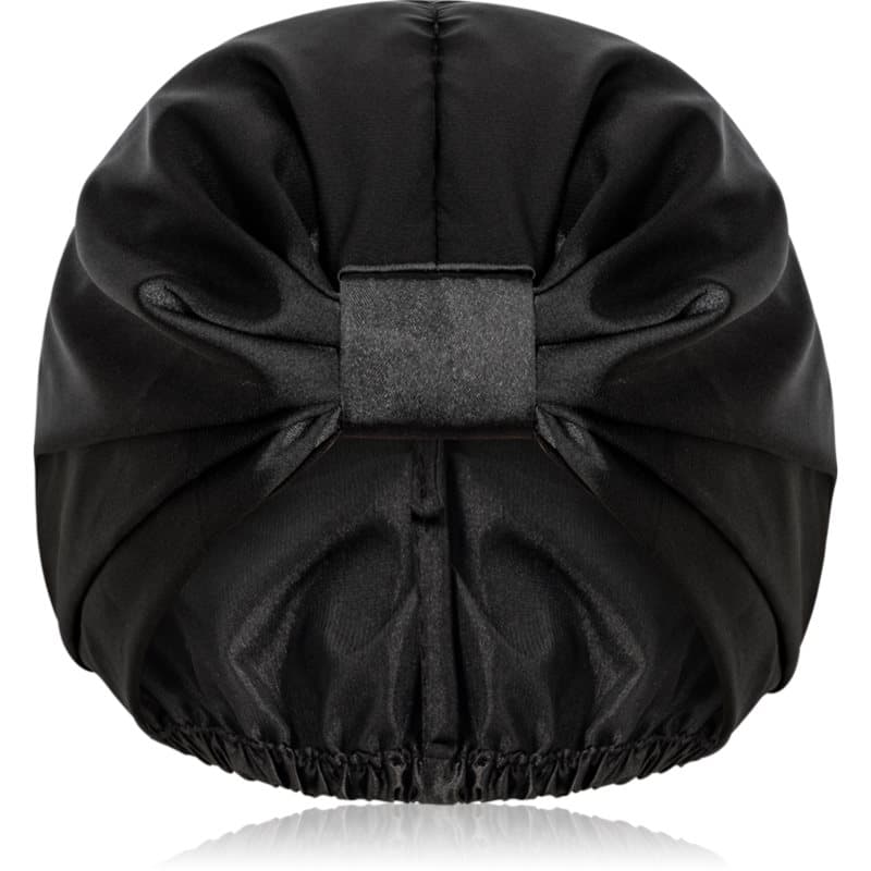 Anti-frizz Satin Hair Bonnet Black - Satynowy Czepek Do Włosów - glov Spa Czepek Satynowy Black - Dla Kobiet