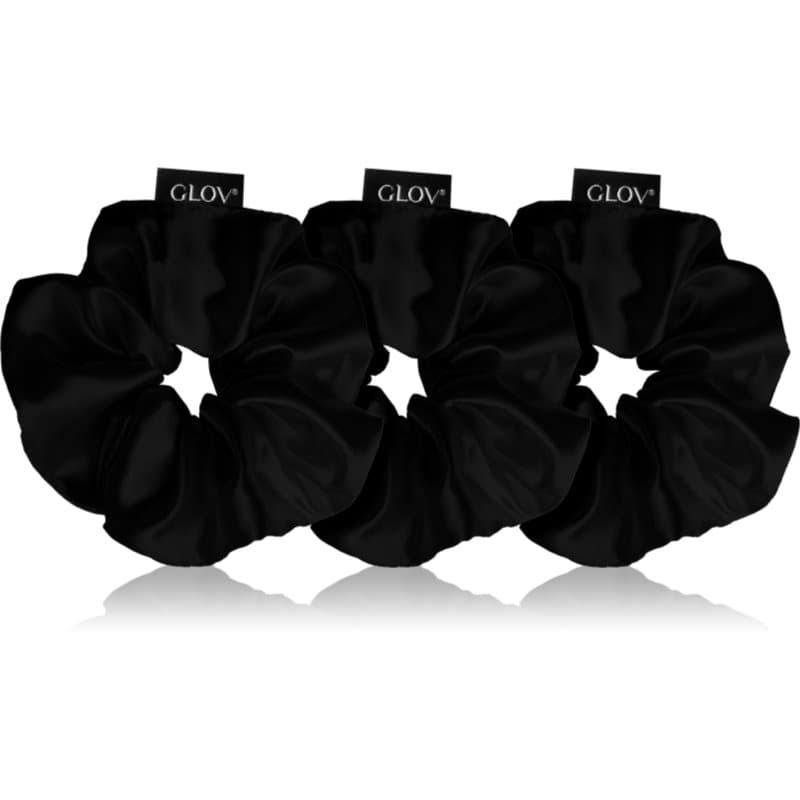 Satin Scrunchies gumki do włosów S/M/L Black