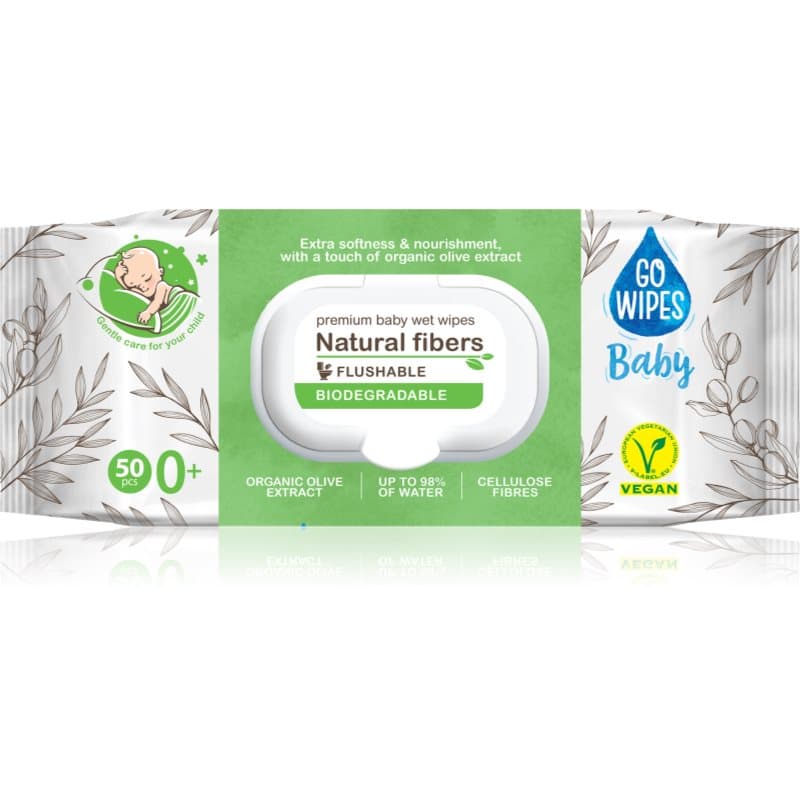 Baby Natural Fibers delikatne nawilżane chusteczki dla dzieci do skóry wrażliwej 0+