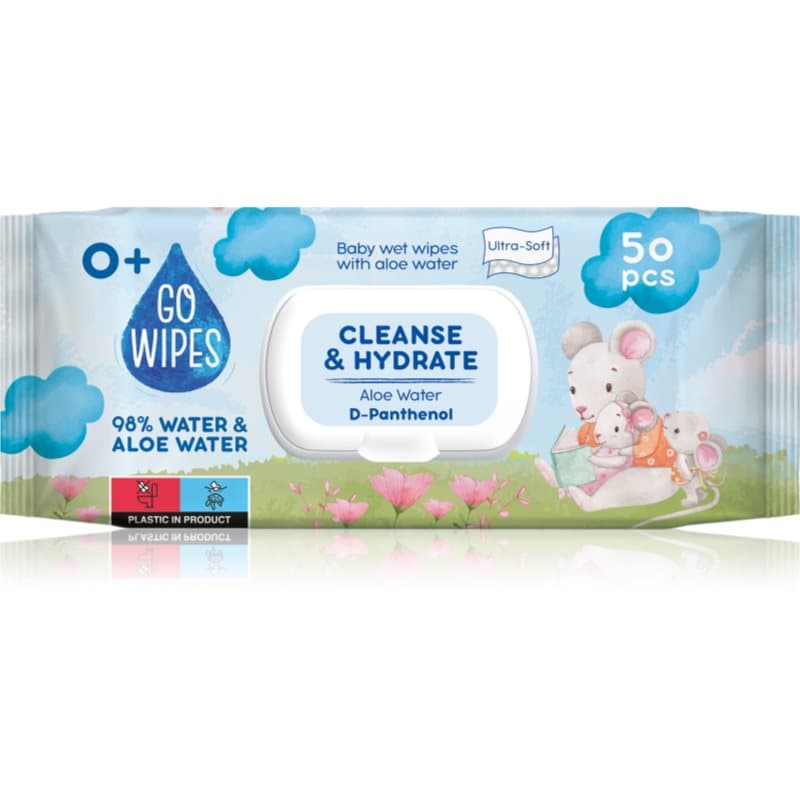 Cleanse & Hydrate delikatne nawilżane chusteczki dla dzieci do skóry wrażliwej aloe vera 0+