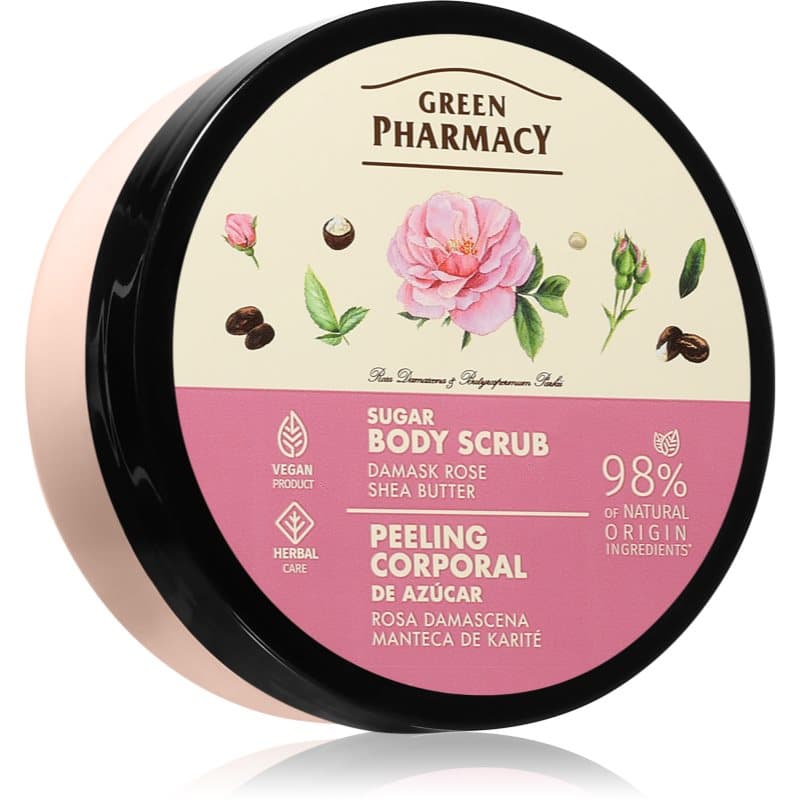 Damask Rose & Shea Butter Body Scrub peeling cukrowy do ciała