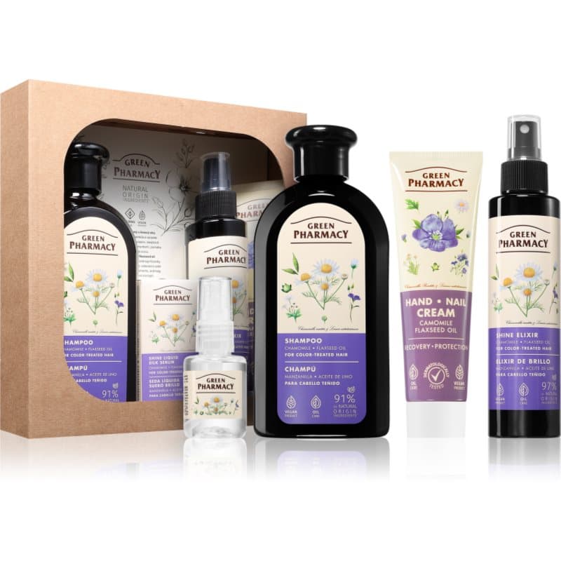 Chamomile & Flaxseed oil Set zestaw upominkowy do włosów farbowanych