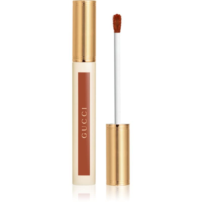 Gucci Gucci Beauty Glow Oil-In-Water Tint Liquid Lipstick nawilżająca szminka w płynie z połyskiem odcień 308 Lucy Dark Orange
