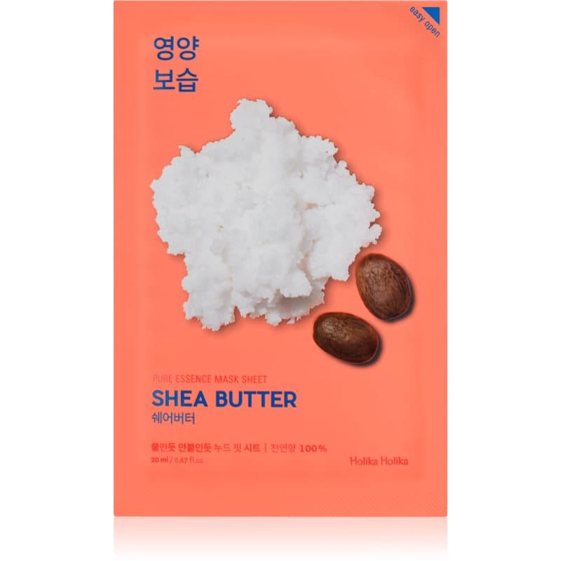 Pure Essence Shea Butter maseczka w płachcie o działaniu silnie nawilżającym i odżywczym