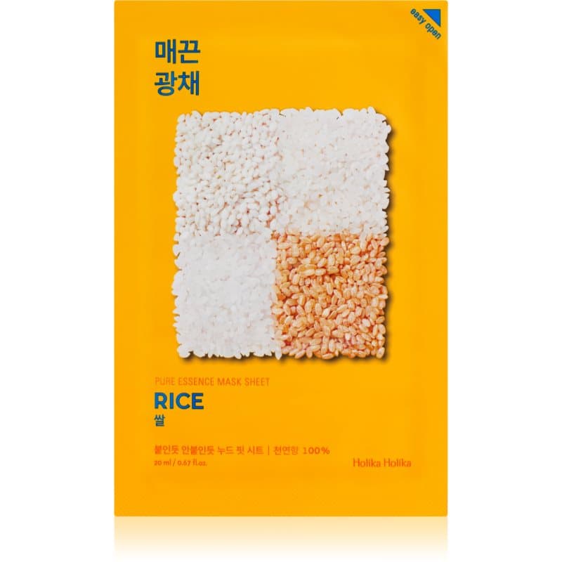 Pure Essence Rice maseczka w płachcie rozjaśniająca i nadająca skórze witalność