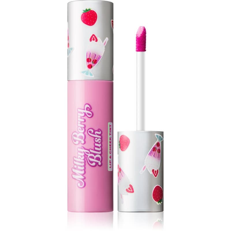 Milkshake Milky Berry Blush wieofunkcyjny kosmetyk do makijażu ust i policzków odcień Strawberry Shake