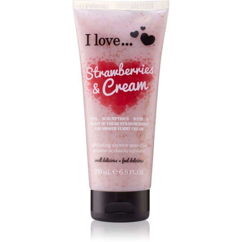Strawberries & Cream żel pod prysznic z efektem peelingu