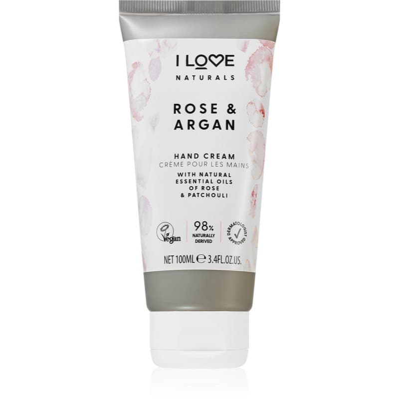 Naturals Rose & Argan krem nawilżający do rąk z różanym aromatem