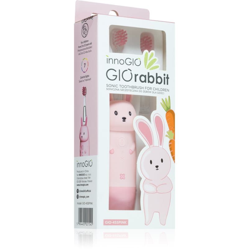 GIORabbit Sonic Toothbrush szczoteczka soniczna dla dzieci Pink