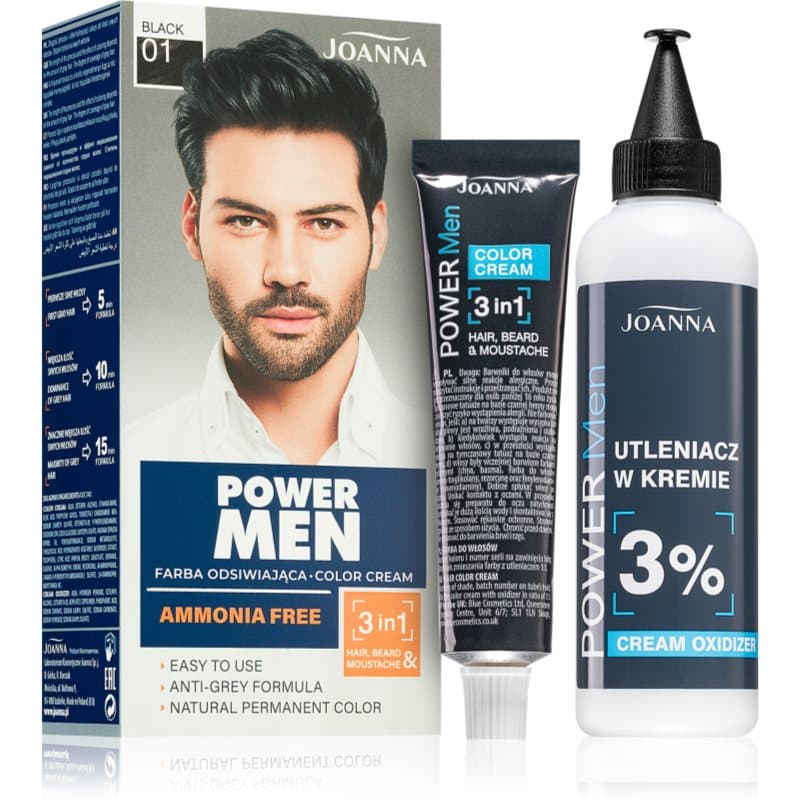 Power Men Color Cream farba odsiwiająca 01 Black