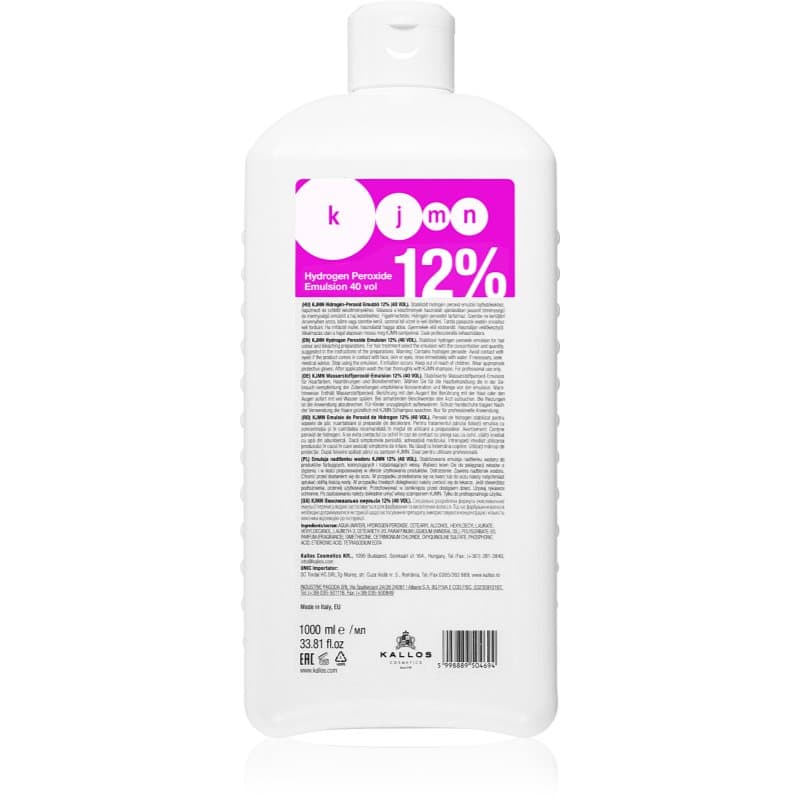 KJMN Professional Hydrogen Peroxide emulsja utleniająca 12% 40 vol. do profesjonalnego użytku