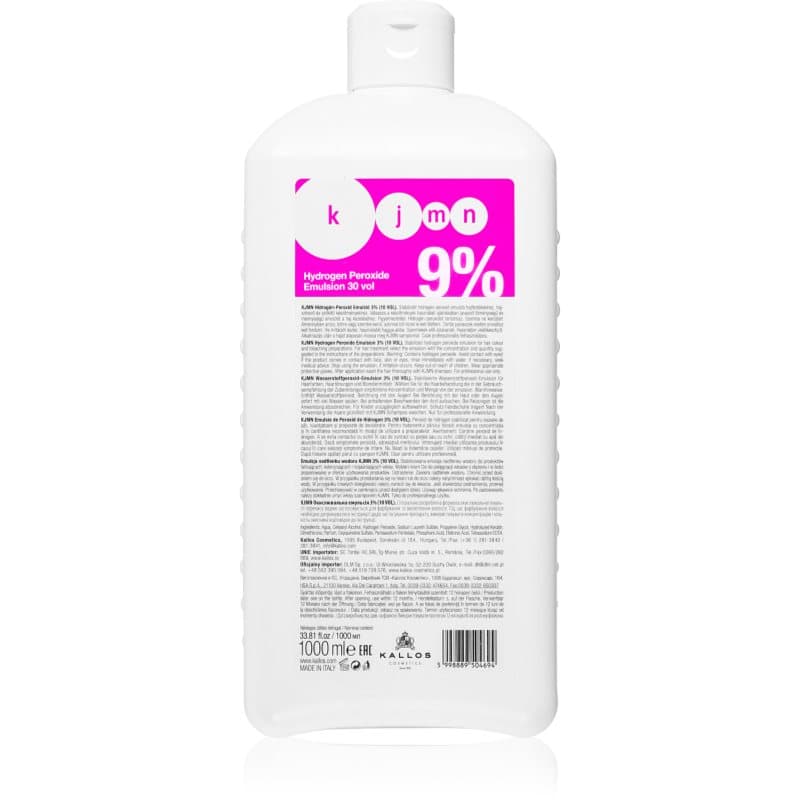 KJMN Professional Hydrogen Peroxide emulsja utleniająca 9% 30 vol. do profesjonalnego użytku
