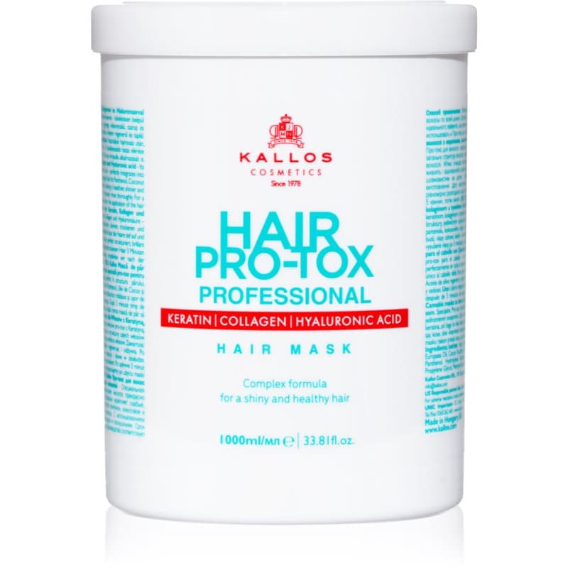 Hair Pro-Tox maska do włosów słabych i zniszczonych z olejkiem kokosowym, kwasem hialuronowym i kolagenem
