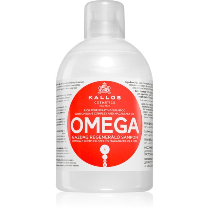 OMEGA regenerujący szampon do włosów z kwasami omega i witaminami