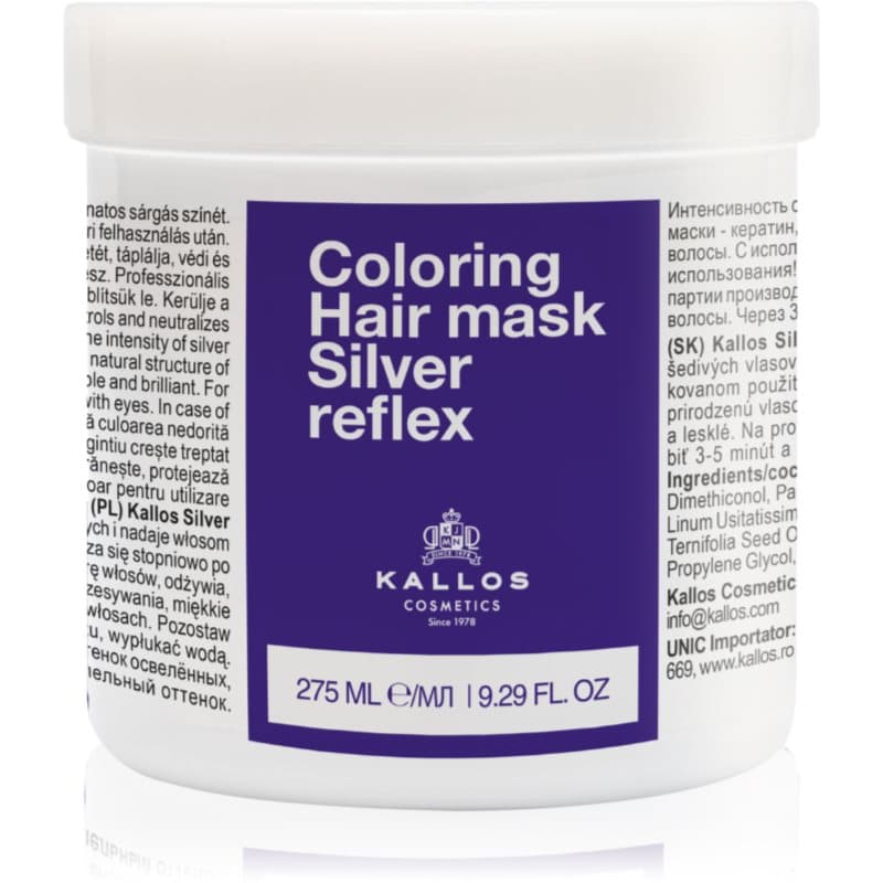 Coloring Hair Mask Silver Reflex maska do włosów neutralizująca żółtawe odcienie