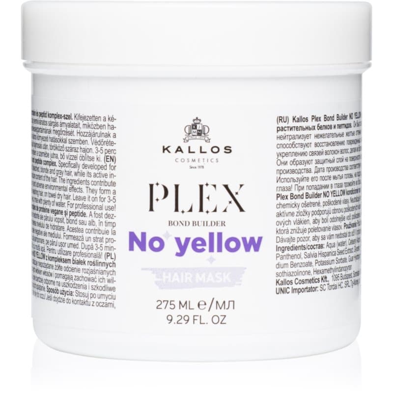 Plex No Yellow maska do włosów neutralizująca żółtawe odcienie