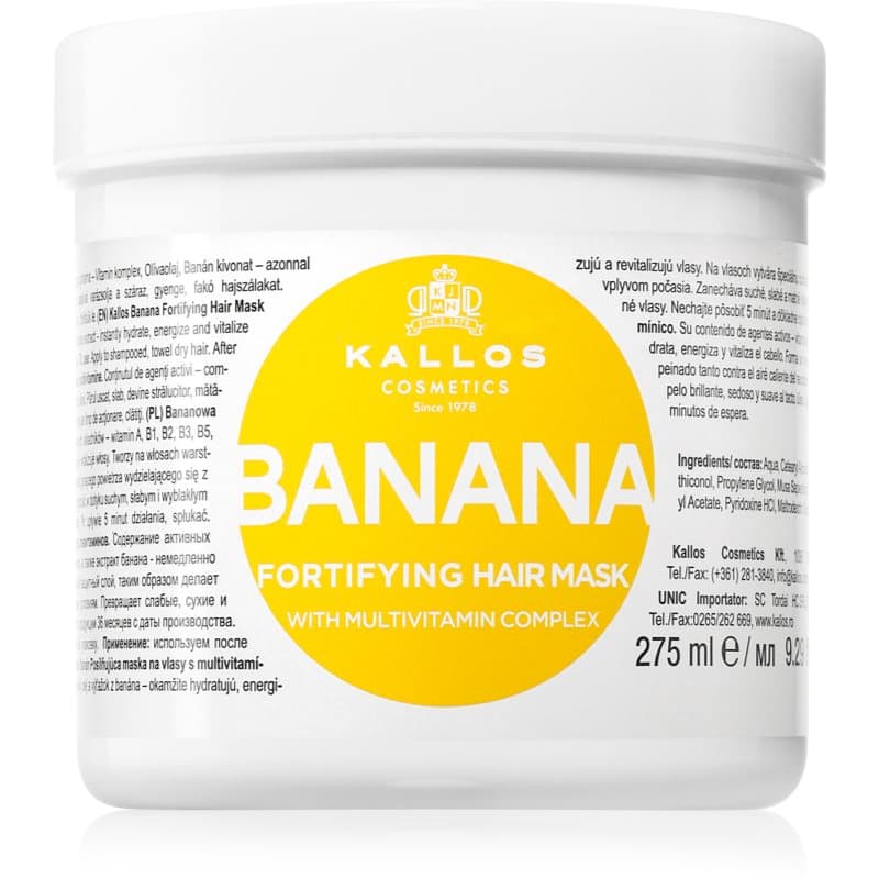 KJMN Professional Banana maseczka wzmacniająca z kompleksem multiwitaminowym
