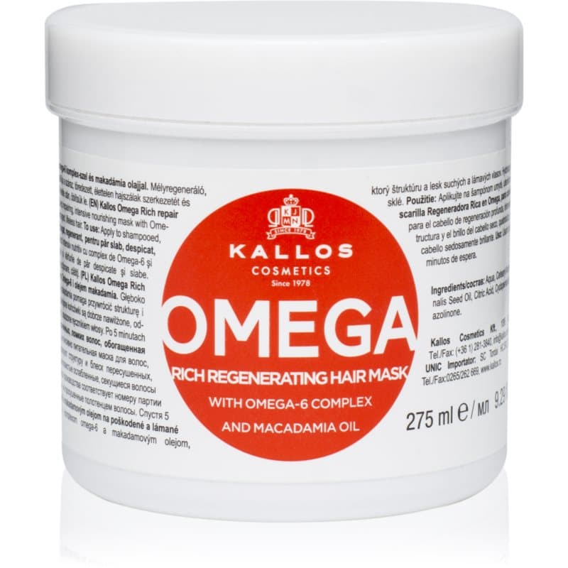 KJMN Professional Omega odżywcza maska do włosów z kompleksem omega-6 i olejkiem makadamia