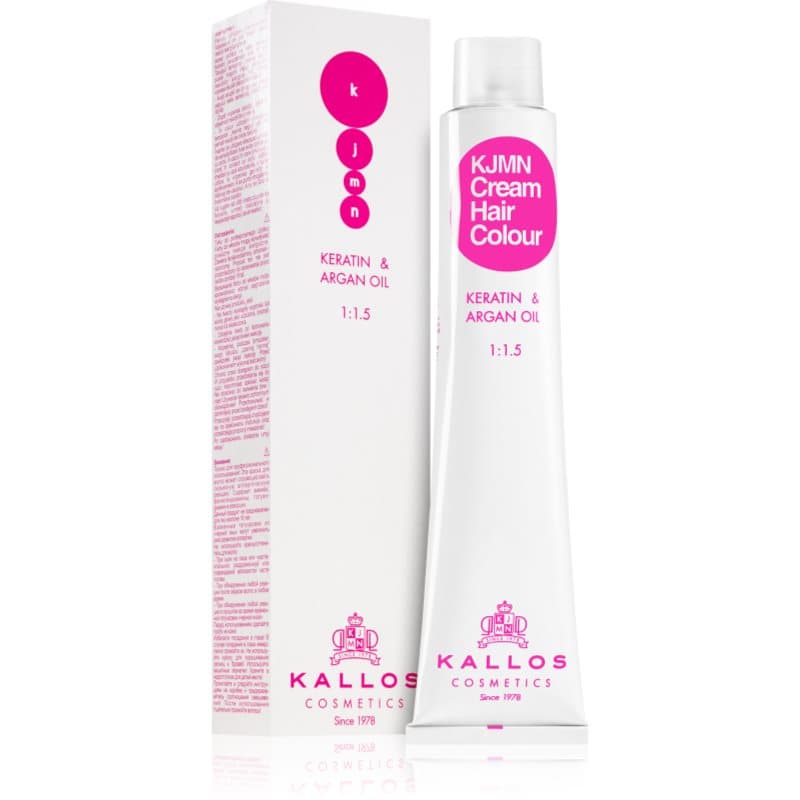 KJMN Professional Cream Hair Colour Keratin & Argan Oil farba do włosów z keratyną i olejkiem arganowym odcień Light Brown 5.0
