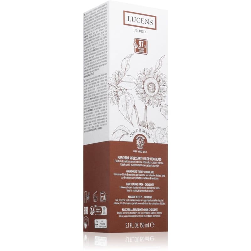 Lucens Umbria maska koloryzująca do włosów odcień Chocolate