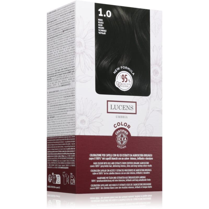 Lucens Umbria farba do włosów odcień 1.0 Nero