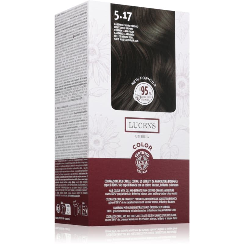 Lucens Umbria farba do włosów odcień 5.17 Castano Chiaro Freddo