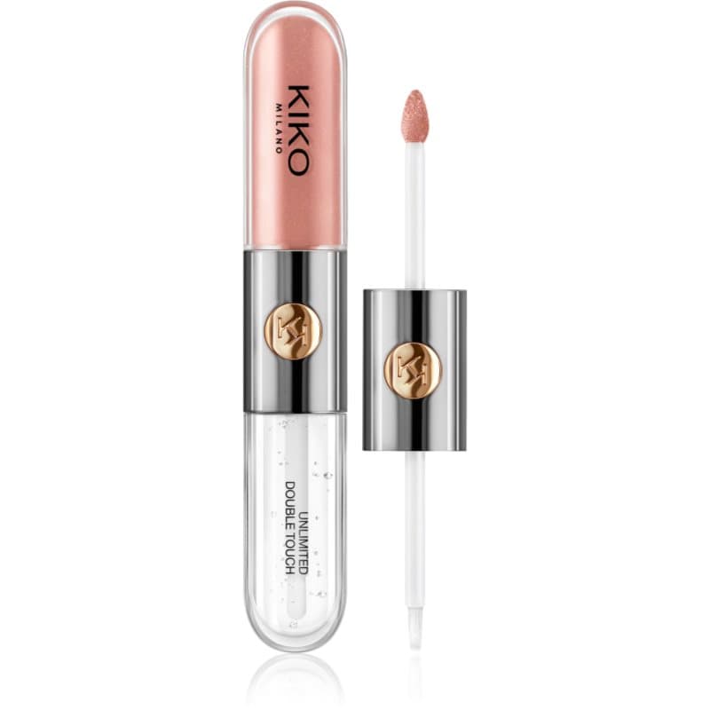 Unlimited Double Touch długotrwała szminka w płynie z połyskiem odcień 102 Satin Rosy Beige