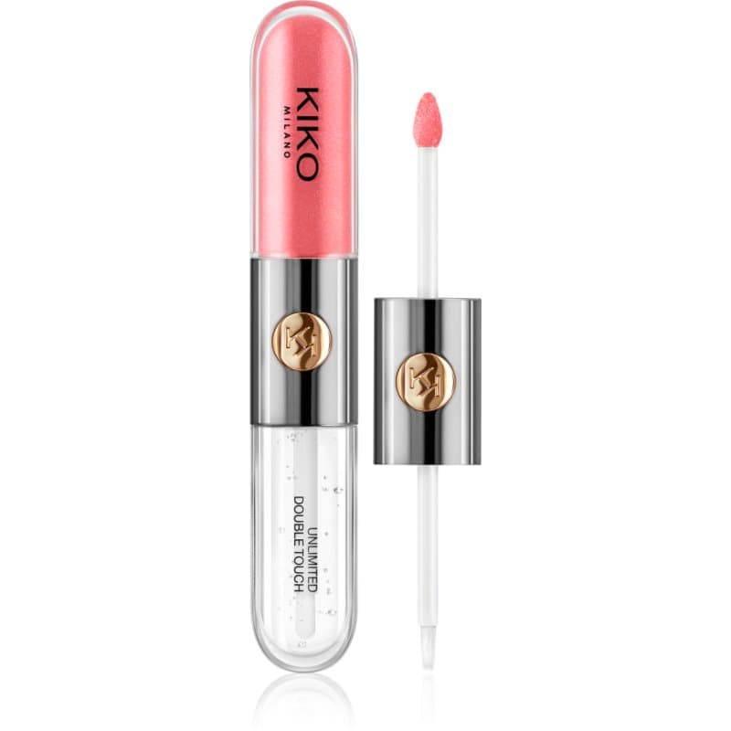 Unlimited Double Touch długotrwała szminka w płynie z połyskiem odcień 112 Satin Peach Rose